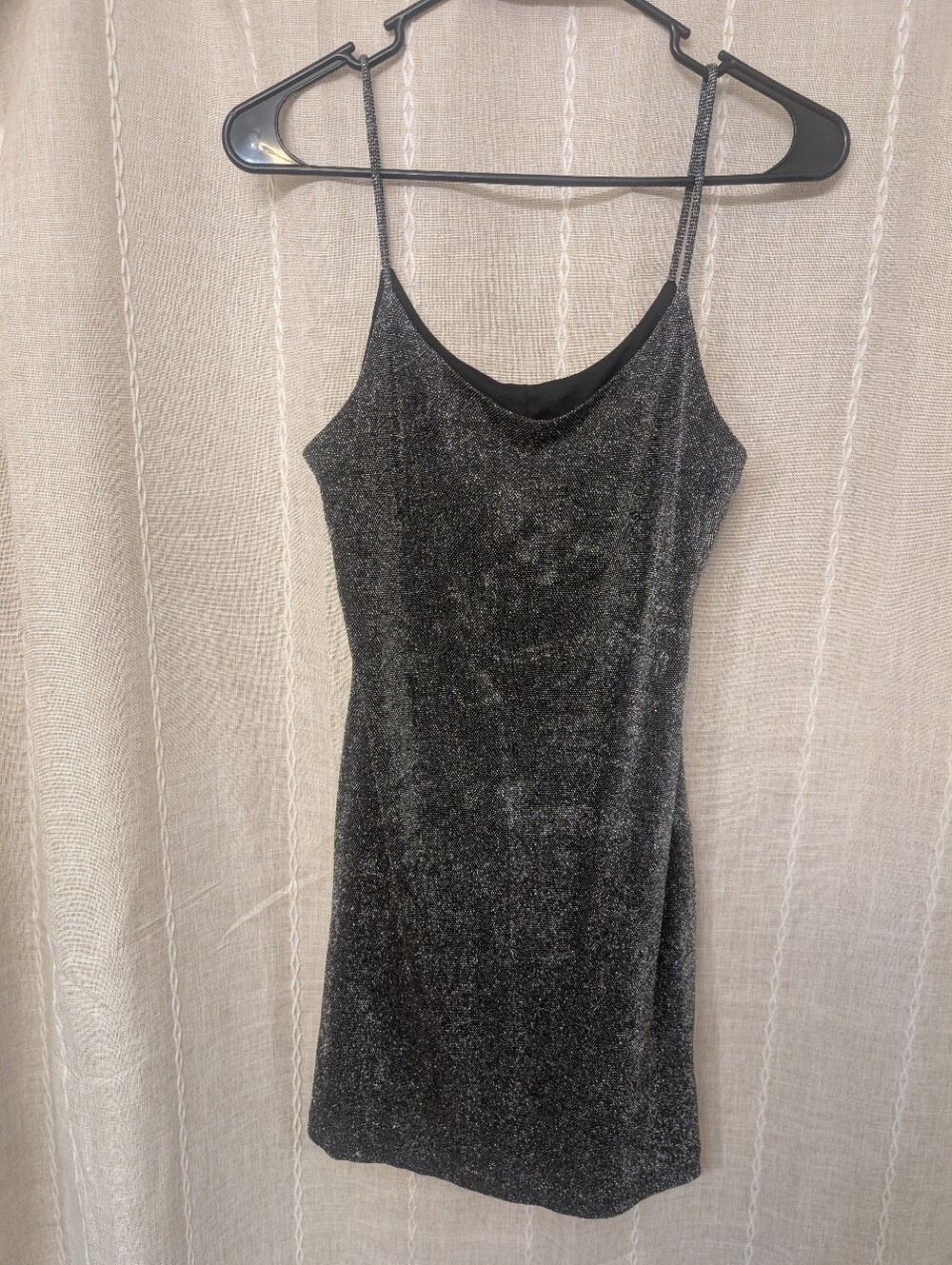 Sparkle Black Slip Dress